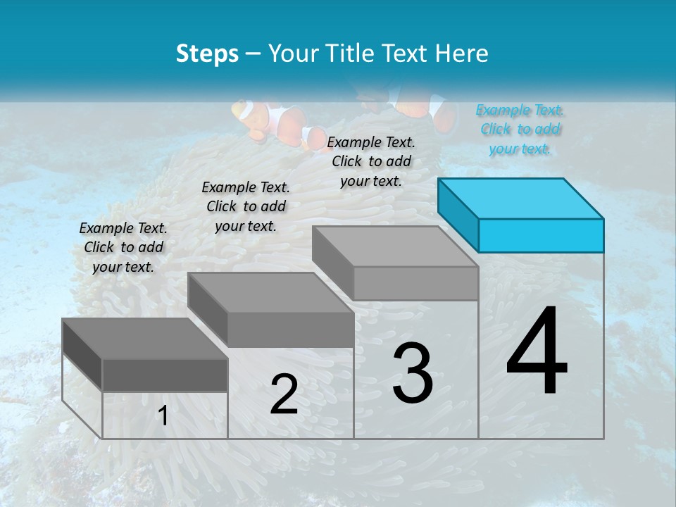 Two Clown Fish On A Coral Powerpoint Template PowerPoint Template