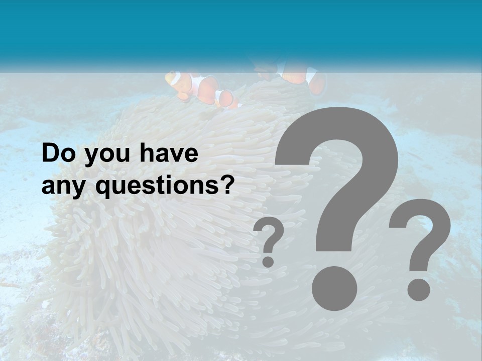 Two Clown Fish On A Coral Powerpoint Template PowerPoint Template