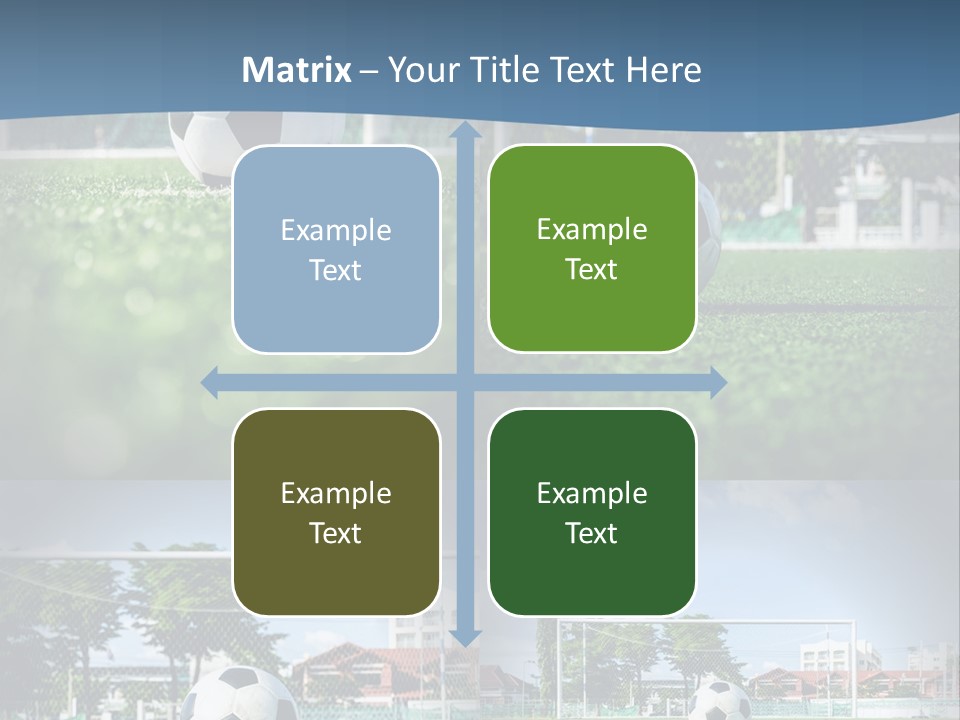 A Soccer Ball Sitting On Top Of A Lush Green Field PowerPoint Template
