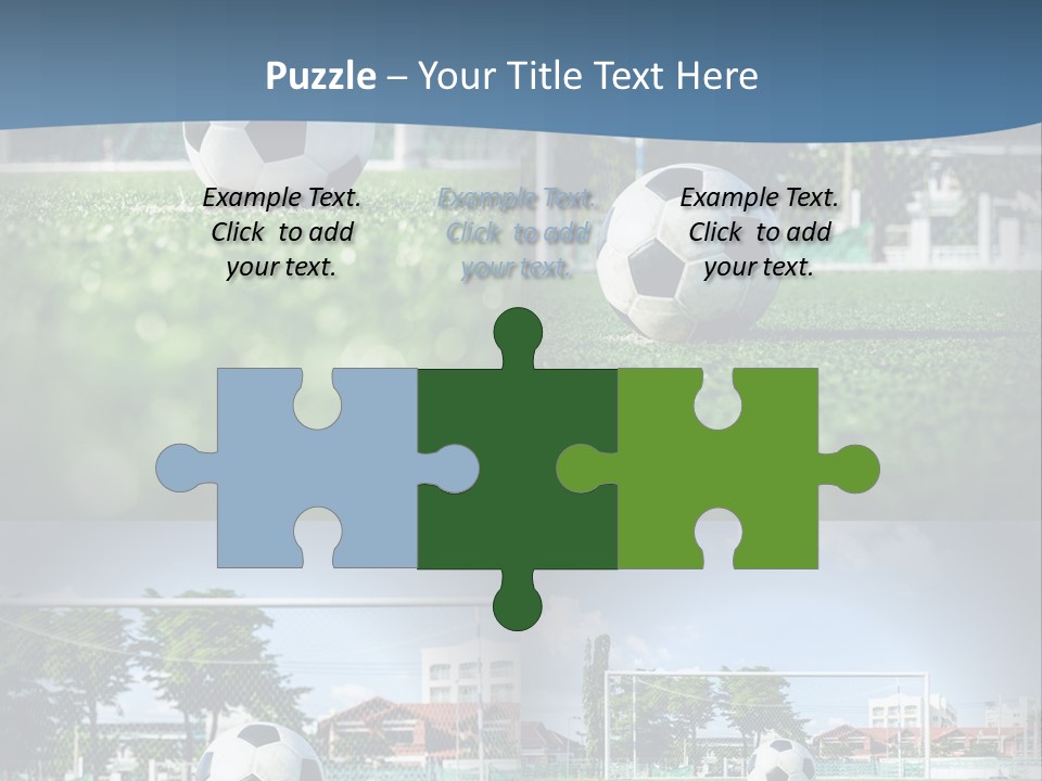 A Soccer Ball Sitting On Top Of A Lush Green Field PowerPoint Template