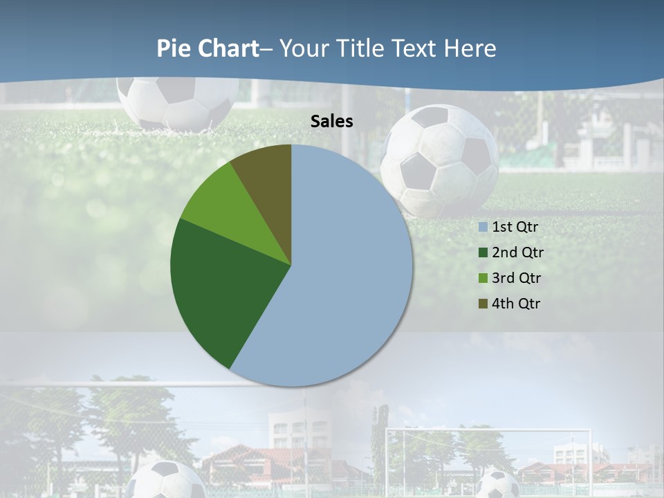 A Soccer Ball Sitting On Top Of A Lush Green Field PowerPoint Template
