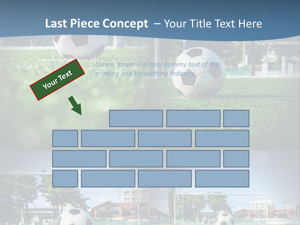 A Soccer Ball Sitting On Top Of A Lush Green Field PowerPoint Template