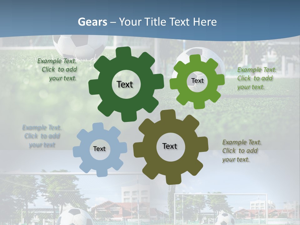 A Soccer Ball Sitting On Top Of A Lush Green Field PowerPoint Template
