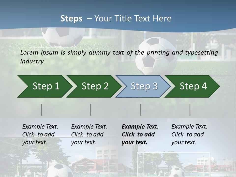A Soccer Ball Sitting On Top Of A Lush Green Field PowerPoint Template