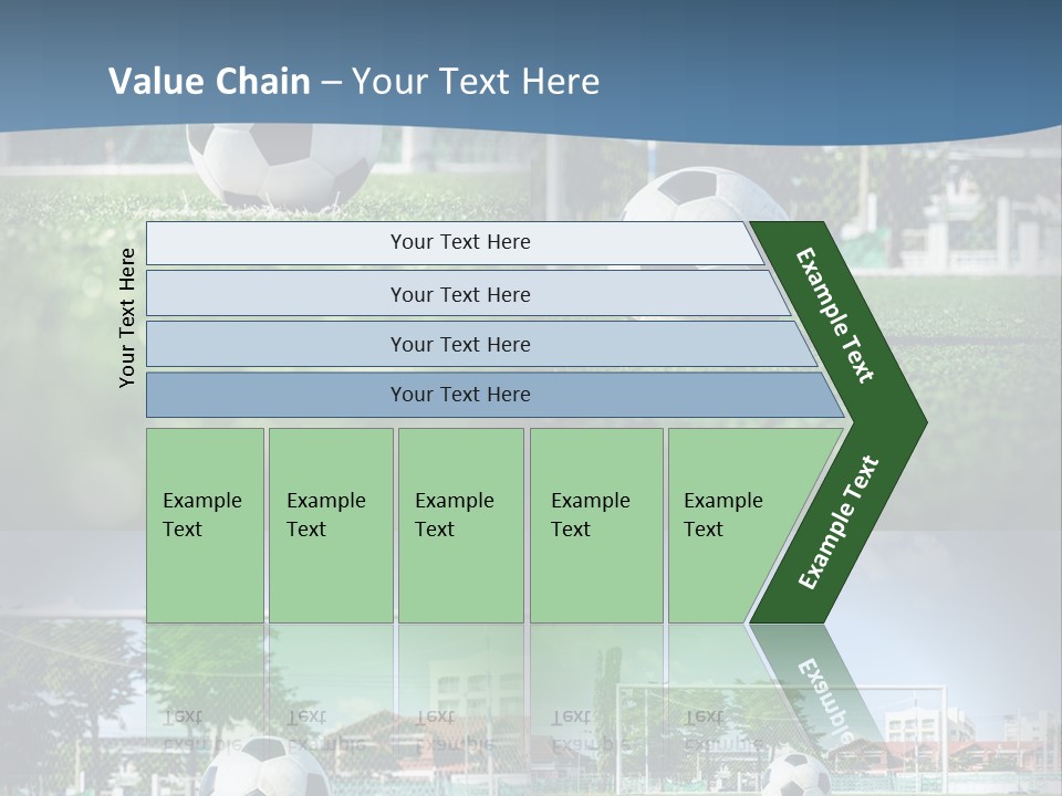 A Soccer Ball Sitting On Top Of A Lush Green Field PowerPoint Template