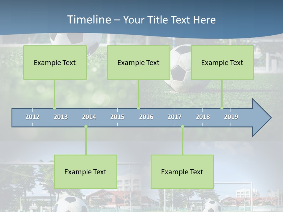 A Soccer Ball Sitting On Top Of A Lush Green Field PowerPoint Template