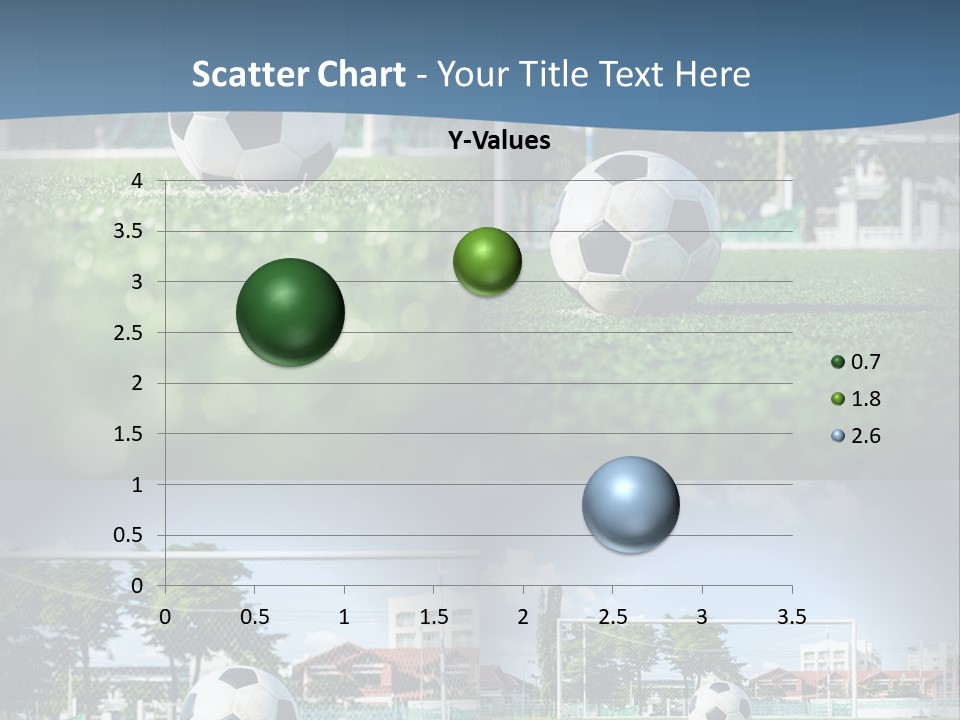 A Soccer Ball Sitting On Top Of A Lush Green Field PowerPoint Template
