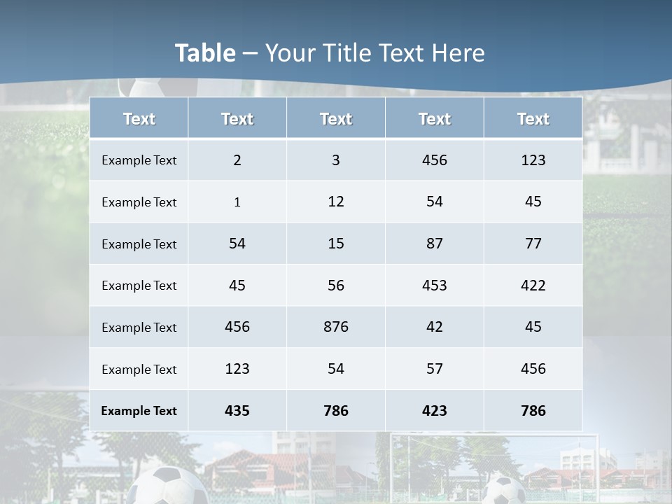 A Soccer Ball Sitting On Top Of A Lush Green Field PowerPoint Template