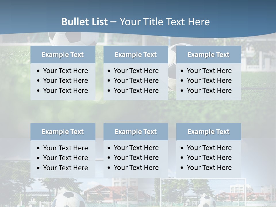 A Soccer Ball Sitting On Top Of A Lush Green Field PowerPoint Template