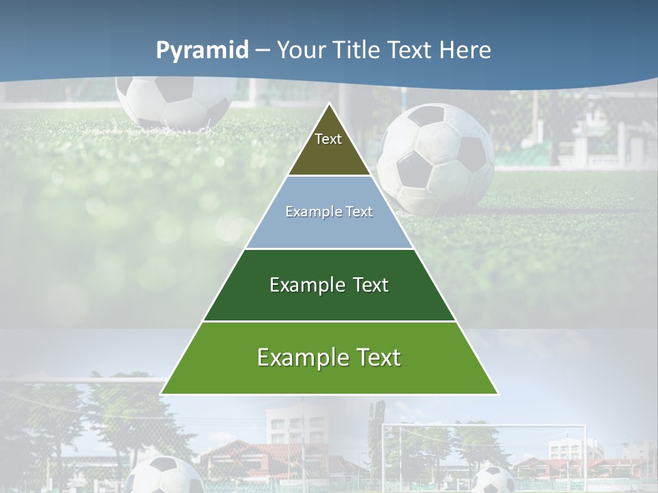 A Soccer Ball Sitting On Top Of A Lush Green Field PowerPoint Template