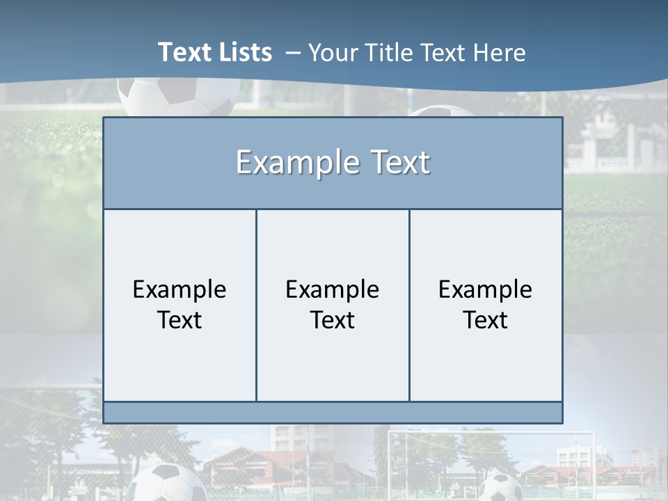 A Soccer Ball Sitting On Top Of A Lush Green Field PowerPoint Template