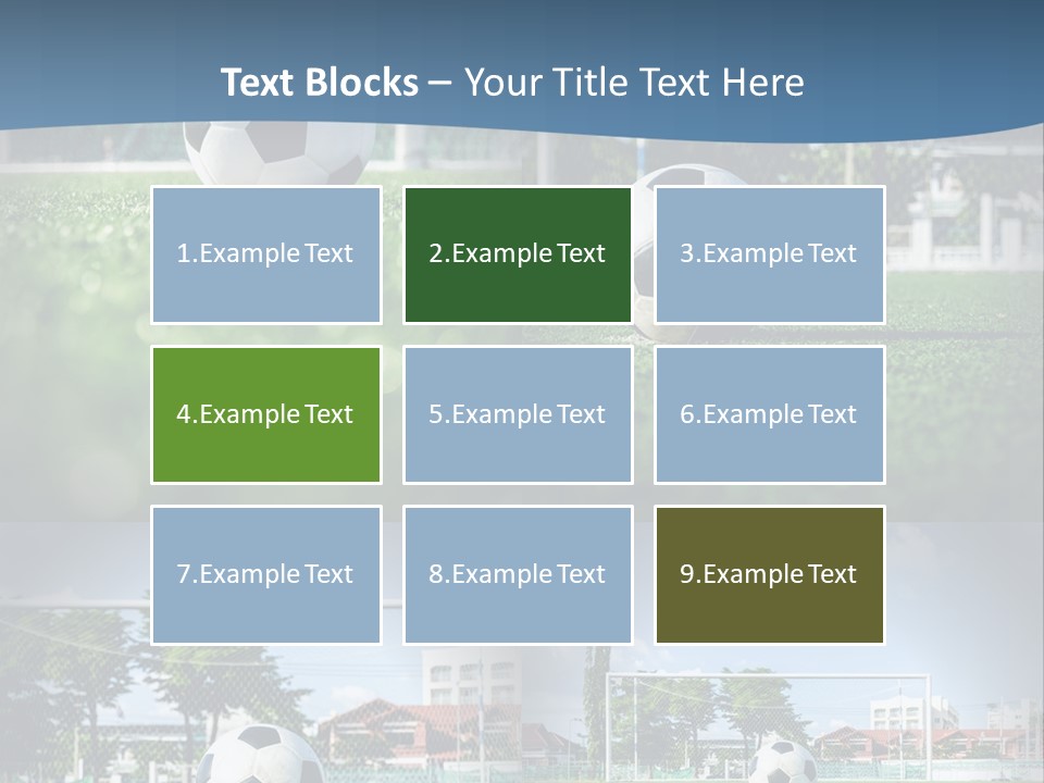 A Soccer Ball Sitting On Top Of A Lush Green Field PowerPoint Template