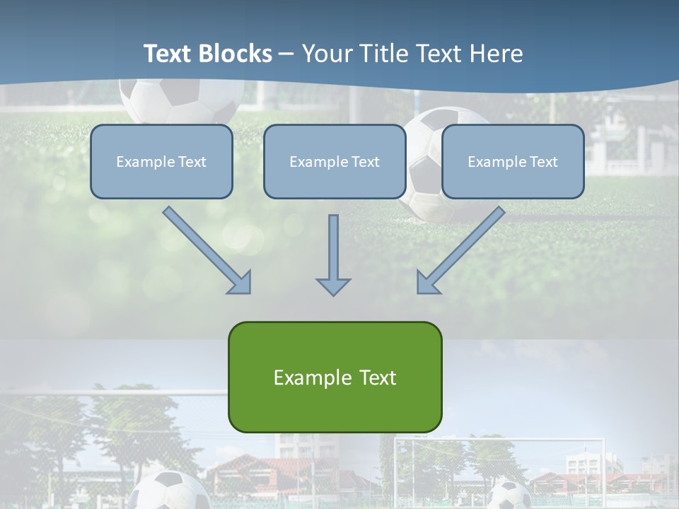 A Soccer Ball Sitting On Top Of A Lush Green Field PowerPoint Template