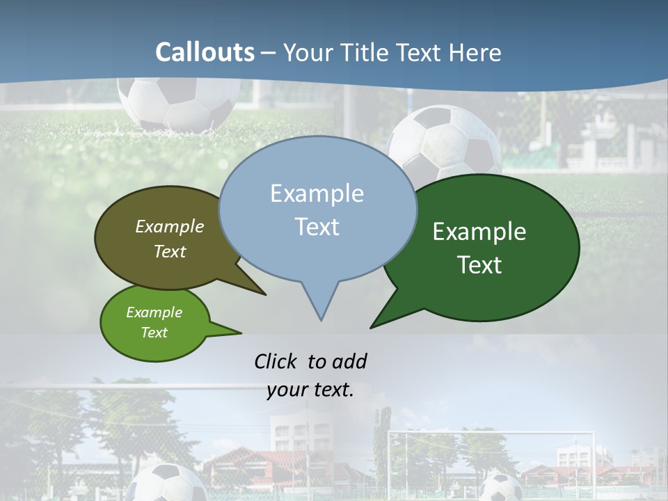 A Soccer Ball Sitting On Top Of A Lush Green Field PowerPoint Template