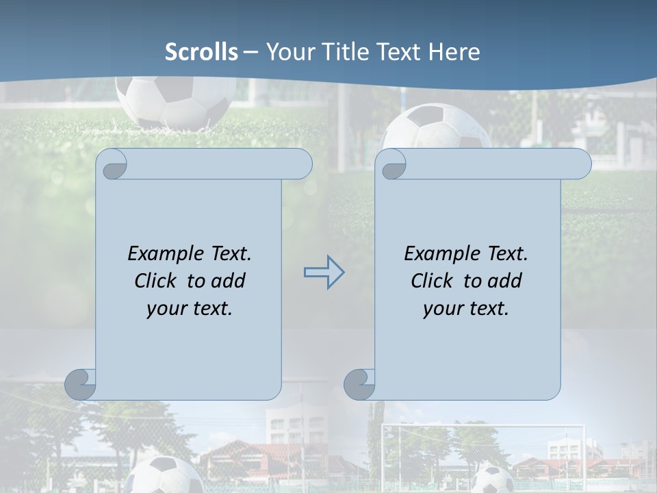 A Soccer Ball Sitting On Top Of A Lush Green Field PowerPoint Template