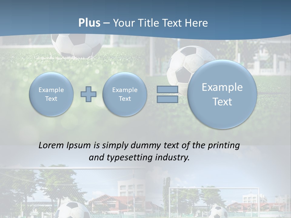 A Soccer Ball Sitting On Top Of A Lush Green Field PowerPoint Template