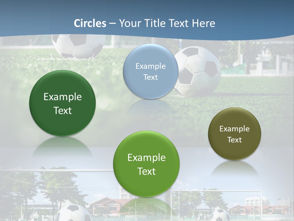 A Soccer Ball Sitting On Top Of A Lush Green Field PowerPoint Template