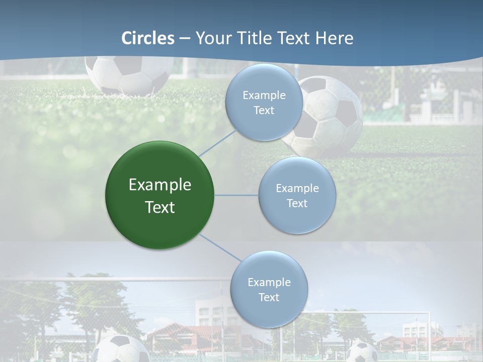 A Soccer Ball Sitting On Top Of A Lush Green Field PowerPoint Template
