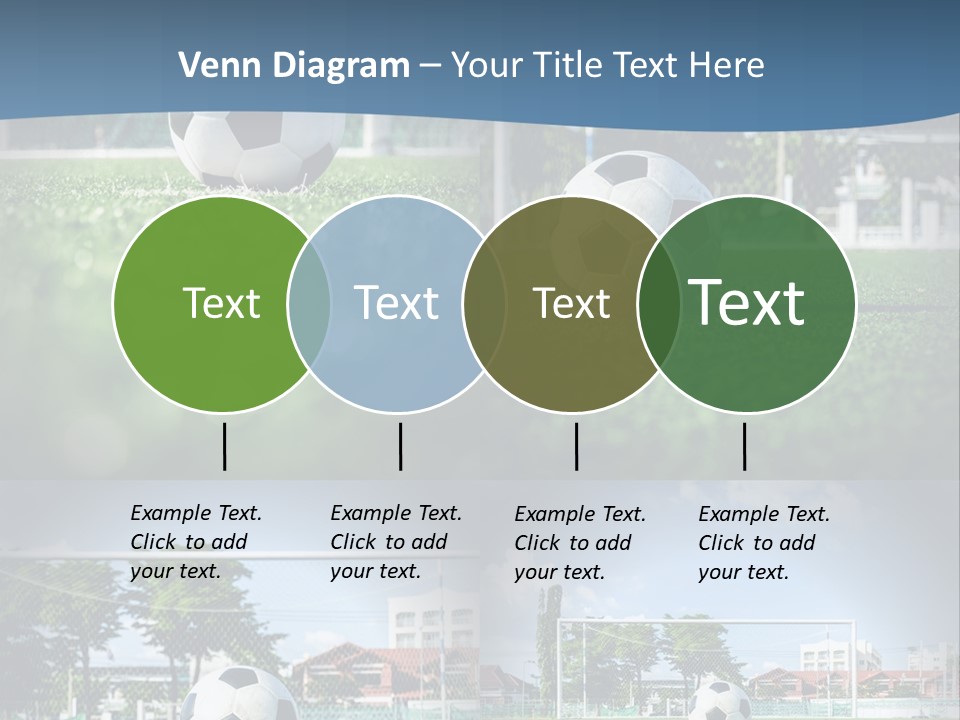 A Soccer Ball Sitting On Top Of A Lush Green Field PowerPoint Template