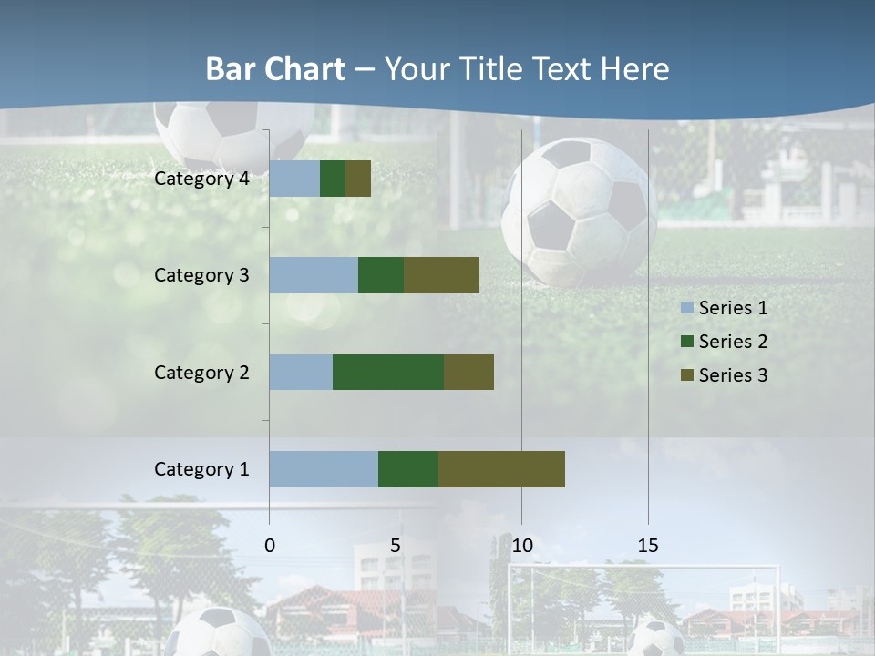 A Soccer Ball Sitting On Top Of A Lush Green Field PowerPoint Template