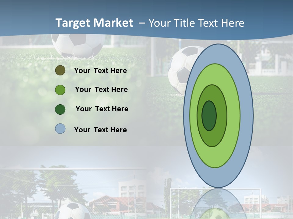 A Soccer Ball Sitting On Top Of A Lush Green Field PowerPoint Template