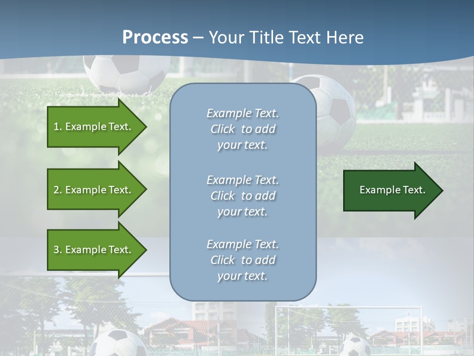 A Soccer Ball Sitting On Top Of A Lush Green Field PowerPoint Template
