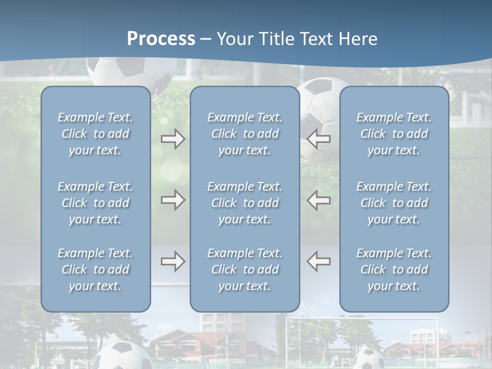 A Soccer Ball Sitting On Top Of A Lush Green Field PowerPoint Template