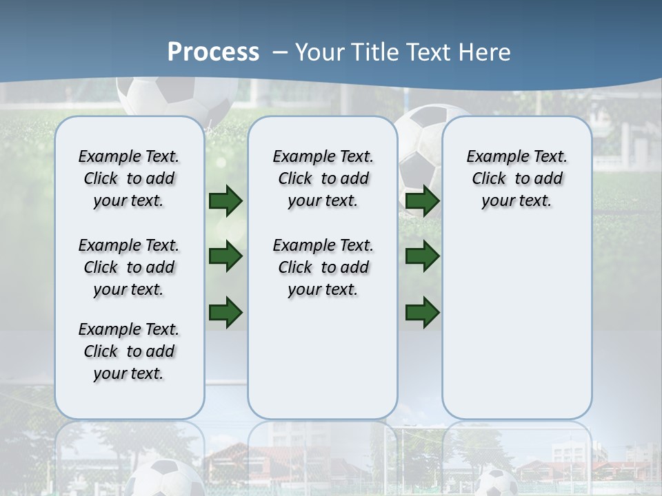 A Soccer Ball Sitting On Top Of A Lush Green Field PowerPoint Template