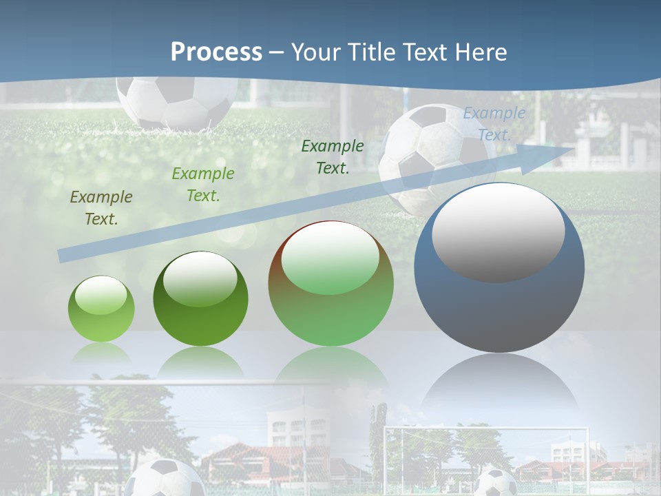 A Soccer Ball Sitting On Top Of A Lush Green Field PowerPoint Template
