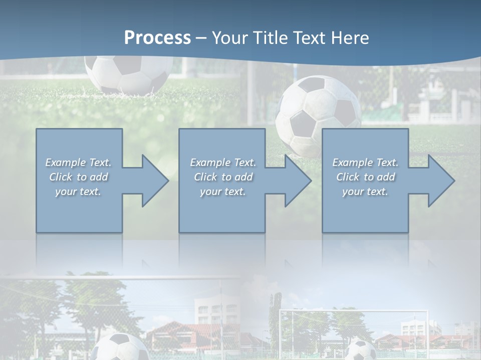A Soccer Ball Sitting On Top Of A Lush Green Field PowerPoint Template