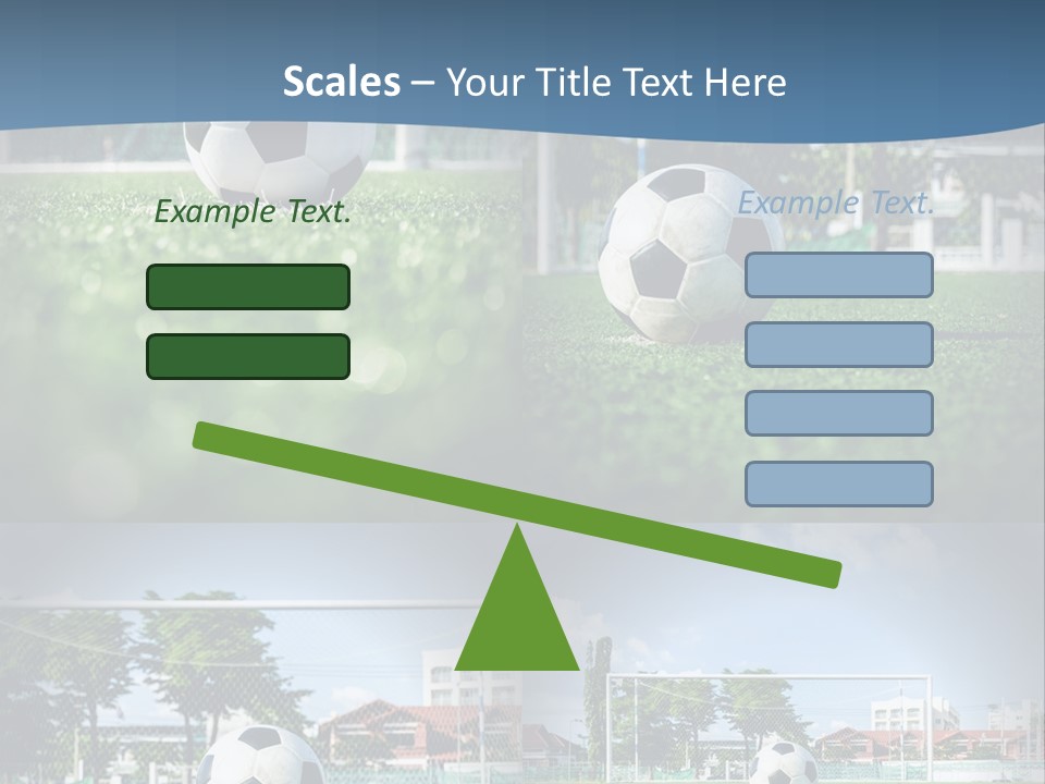 A Soccer Ball Sitting On Top Of A Lush Green Field PowerPoint Template