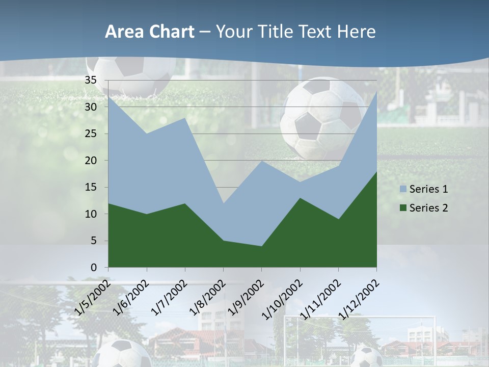 A Soccer Ball Sitting On Top Of A Lush Green Field PowerPoint Template