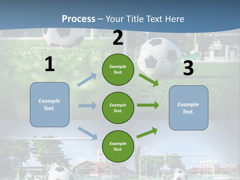 A Soccer Ball Sitting On Top Of A Lush Green Field PowerPoint Template