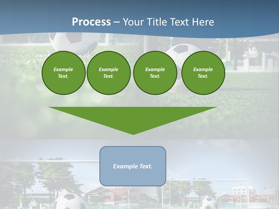 A Soccer Ball Sitting On Top Of A Lush Green Field PowerPoint Template
