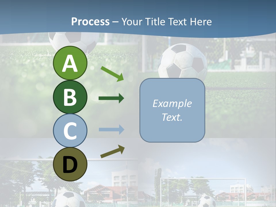 A Soccer Ball Sitting On Top Of A Lush Green Field PowerPoint Template