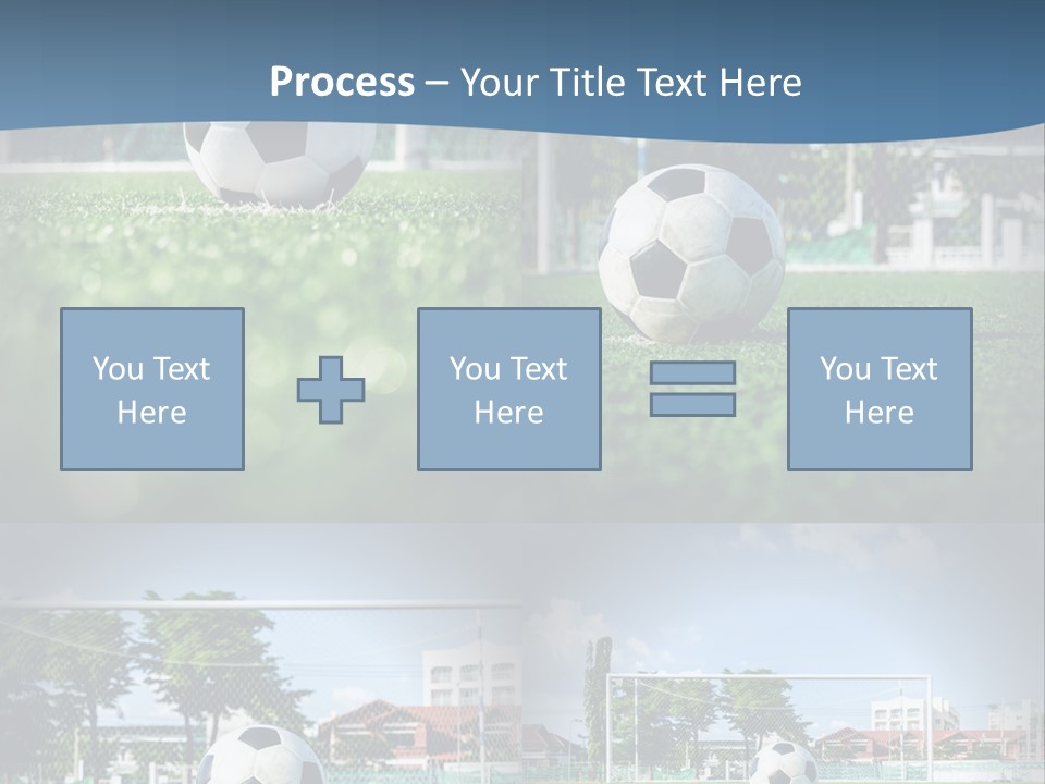 A Soccer Ball Sitting On Top Of A Lush Green Field PowerPoint Template