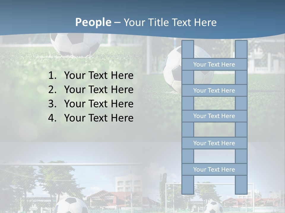 A Soccer Ball Sitting On Top Of A Lush Green Field PowerPoint Template