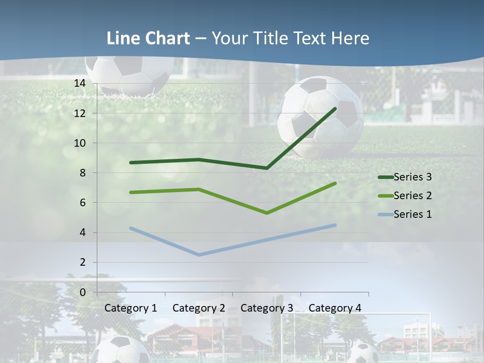 A Soccer Ball Sitting On Top Of A Lush Green Field PowerPoint Template
