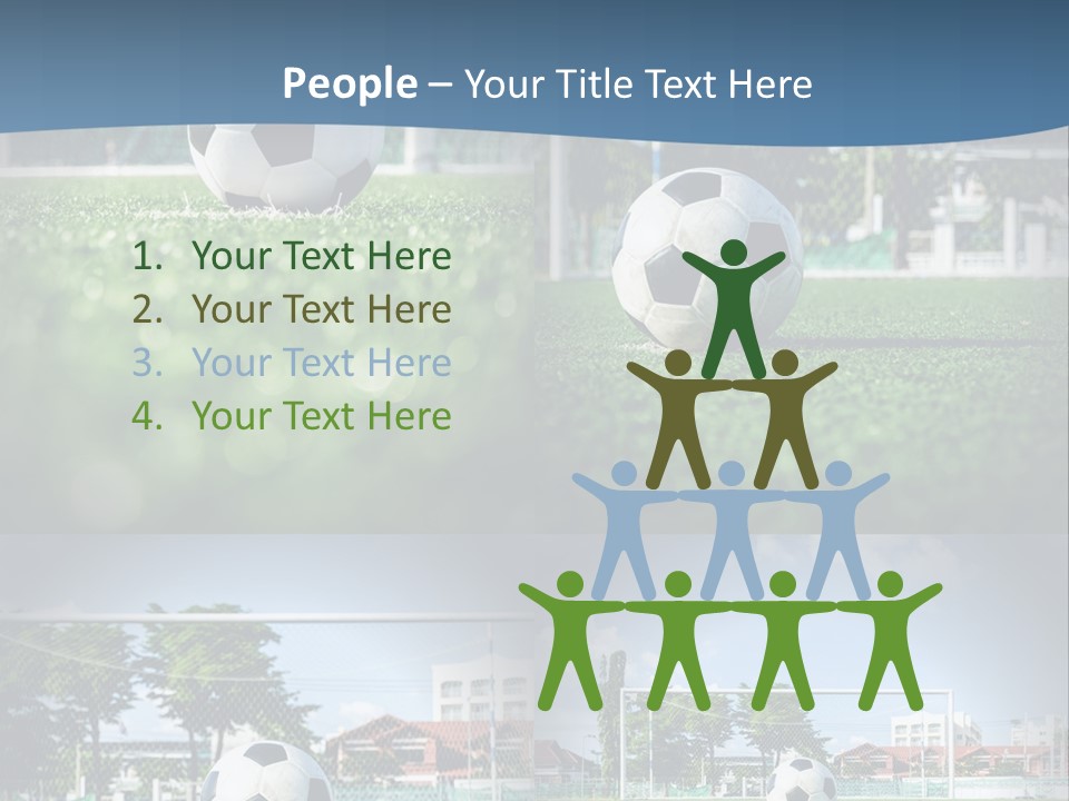 A Soccer Ball Sitting On Top Of A Lush Green Field PowerPoint Template