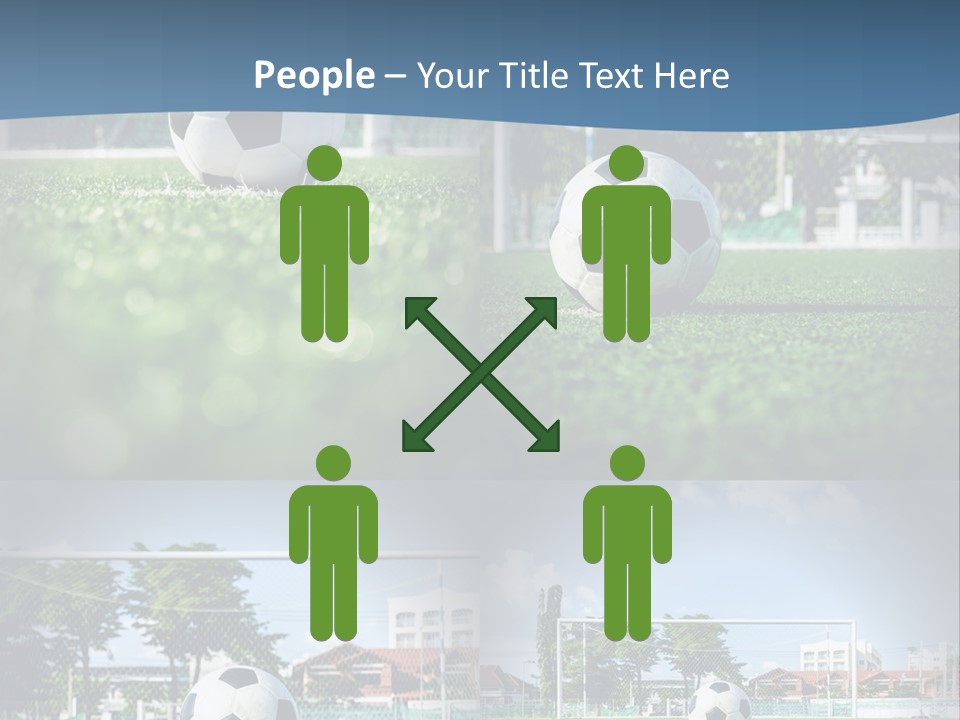 A Soccer Ball Sitting On Top Of A Lush Green Field PowerPoint Template