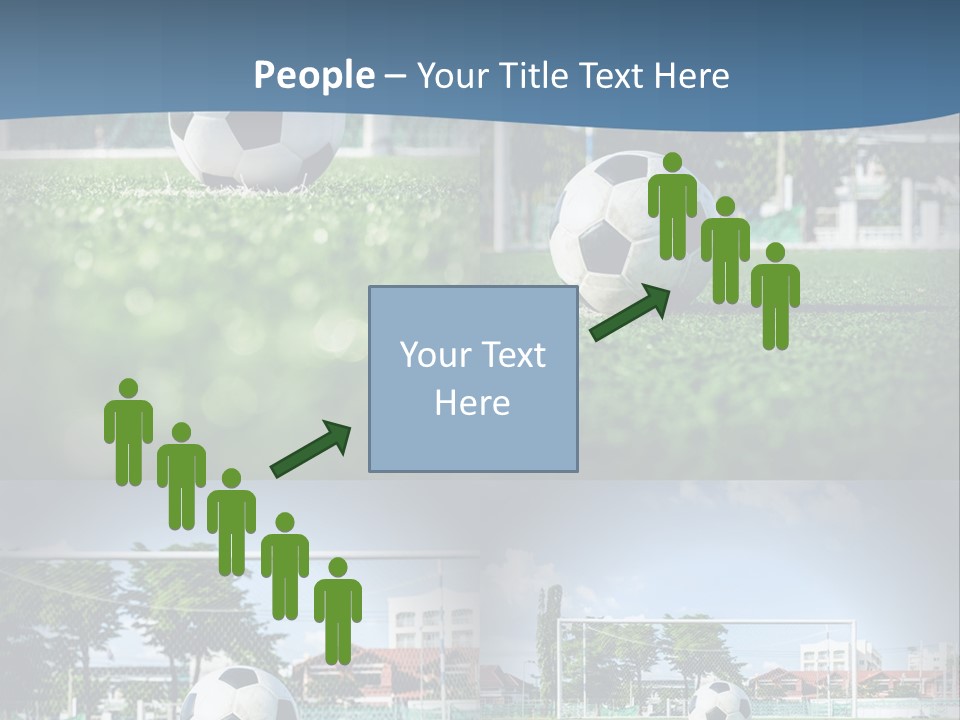 A Soccer Ball Sitting On Top Of A Lush Green Field PowerPoint Template