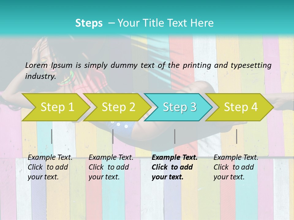 A Woman In A Bikini Laying On A Colorful Wall PowerPoint Template