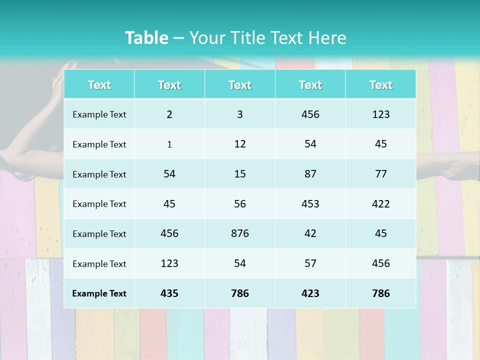 A Woman In A Bikini Laying On A Colorful Wall PowerPoint Template