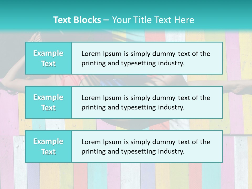 A Woman In A Bikini Laying On A Colorful Wall PowerPoint Template