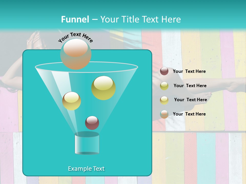 A Woman In A Bikini Laying On A Colorful Wall PowerPoint Template