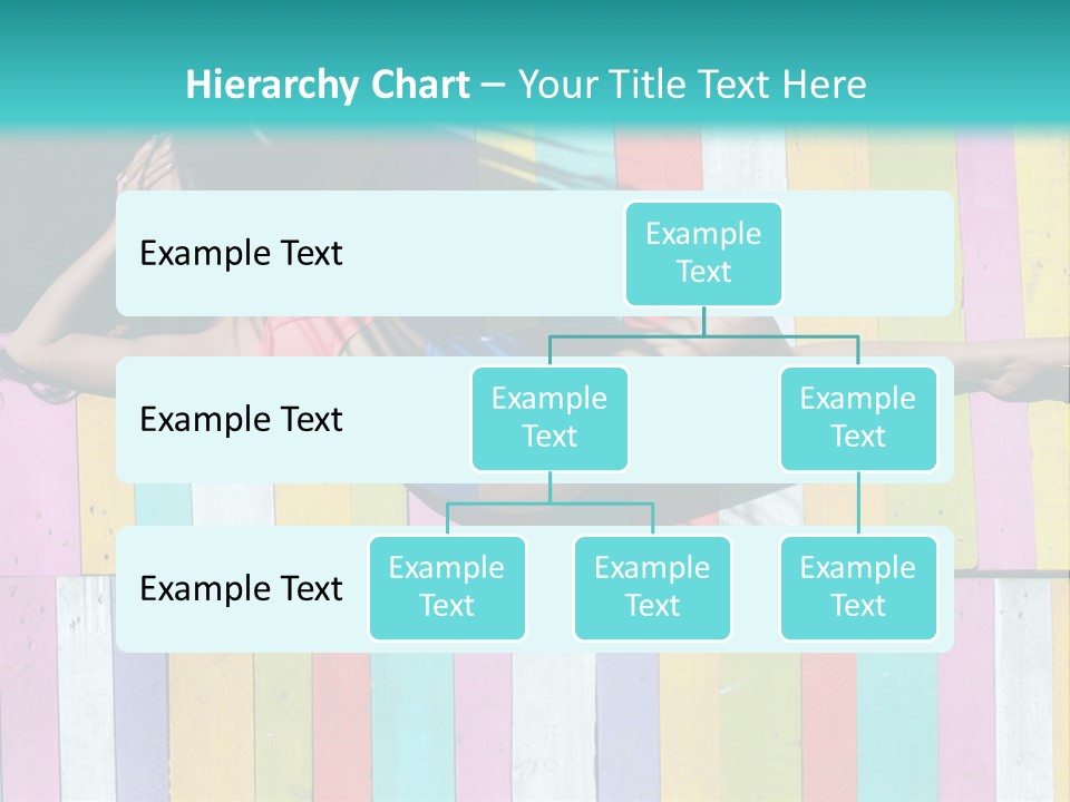 A Woman In A Bikini Laying On A Colorful Wall PowerPoint Template