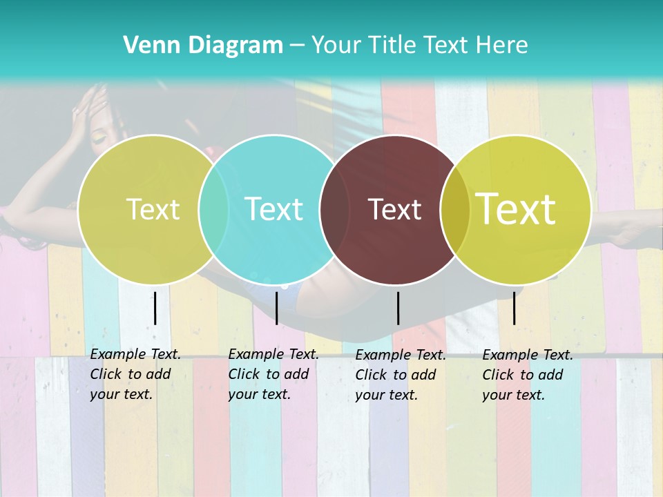 A Woman In A Bikini Laying On A Colorful Wall PowerPoint Template