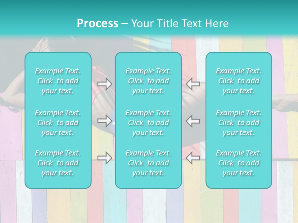 A Woman In A Bikini Laying On A Colorful Wall PowerPoint Template