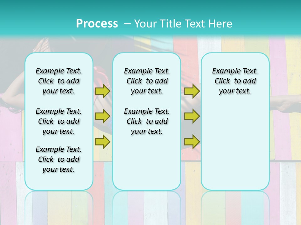 A Woman In A Bikini Laying On A Colorful Wall PowerPoint Template