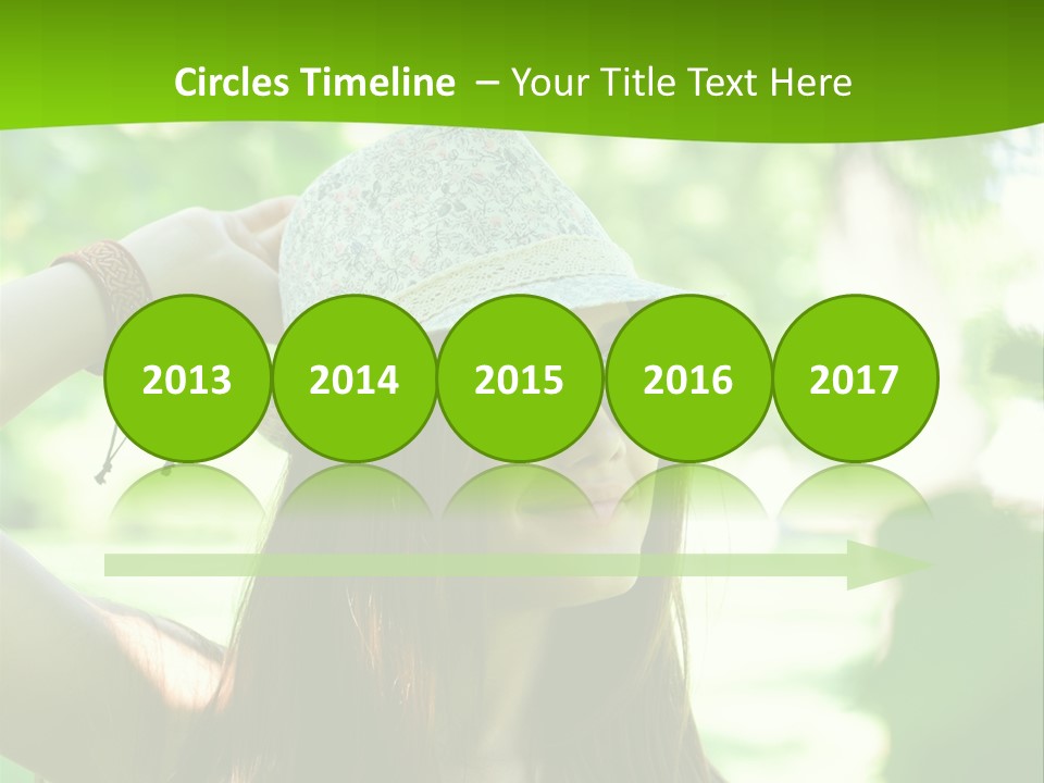 A Woman Wearing Sunglasses And A Hat With A Green Background PowerPoint Template